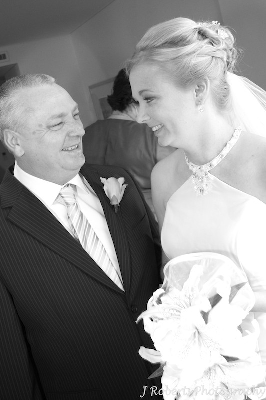 Bride and father - wedding photography